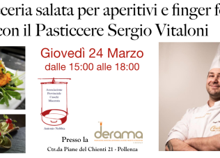 Pasticceria salata per aperitivi e finger food con il Pasticcere Sergio Vitaloni